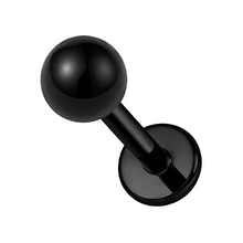 Black Titanium Ball 2.5mm - Threadless 18G - 7mm Flatback Stud