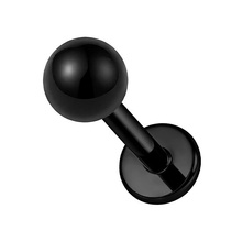 Black Titanium 3mm Ball - Threadless 18G - 7mm Flatback Stud