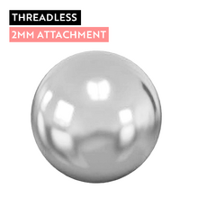 Titanium - Ball - 2mm Threadless Attachment