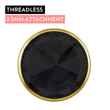Gold Titanium - Inverted Black Premium Zirconia - 2.5mm Threadless Attachment