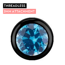 Black Titanium - Aqua Premium Zirconia - 3mm Threadless Attachment