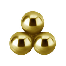 Gold Titanium - 3 Ball Trinity - 3mm Threadless Attachment