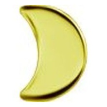 Gold Titanium - Moon - 5mm Threadless Attachment