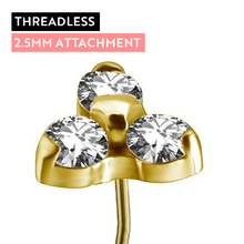 Gold Titanium - Premium Zirconia - Trinity - 2.5mm Threadless Attachment