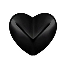 Black Steel - Faceted Heart Threadless Attachment