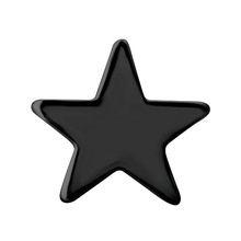 Black Titanium - Star - 3mm Threadless Attachment