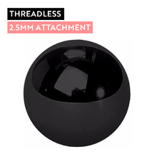 Black Titanium - Ball - 2.5mm Threadless Attachment