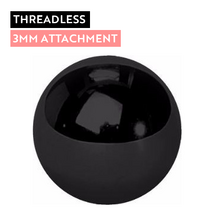Black Titanium - Ball - 3mm Threadless Attachment