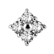 Surgical Steel - Round Pointed Star - 7mm Threadless Attachment