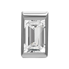Surgical Steel - Premium Zirconia - Baguette - 4mm Threadless Attachment