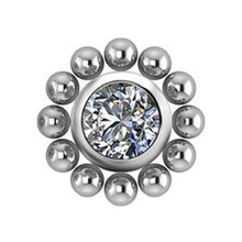 Titanium - Premium Zirconia - Sun Design - 4mm Threadless Attachment