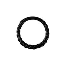Black Steel Hinged Rope Ring