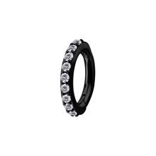 Black Nickel Free Cobalt Chrome Belly Clicker Ring - Premium Zirconia