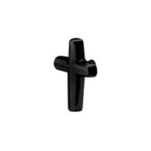 Black Steel Attachment for Internal Thread Labret - Cross