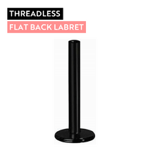 Black Titanium Threadless Flat Back Labret Post