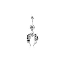 Surgical Steel Belly Ring - Wings Jewellery Charm 14 Gauge - 10mm