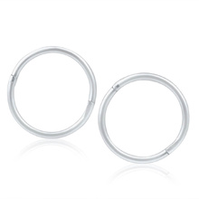 Sterling Silver Sleepers Plain 20 Gauge - 10mm