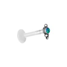 Bioplast Labret - Surgical Steel Attachment - Ball Cluster Opal