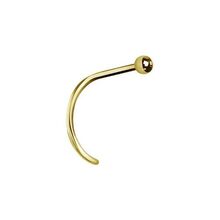 14K Gold Pigtail Ball Nose Stud - 2mm