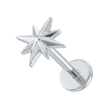 Titanium - Sparkle - Threadless 18G - 7mm Flatback Stud