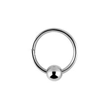 Chrome Hinged Ring with Ball