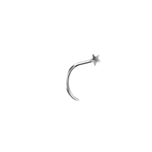 Surgical Steel Pigtail Nose Stud - Star - 3mm