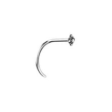 Surgical Steel Pigtail Nose Stud - Plain Circle Cluster