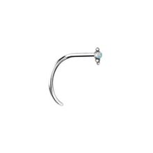 Surgical Steel Pigtail Nose Stud - Opal