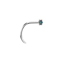 Surgical Steel Pigtail Nose Stud - Opal Star