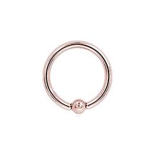 Rose Gold Steel Hinged Ring with Ball