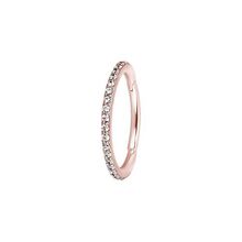 Rose Gold Steel Conch Ring - Premium Zirconia 16 Gauge - 11mm