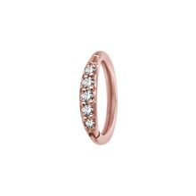 Rose Gold Steel Hinged Ring - Premium Zirconia