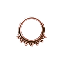 Rose Gold Steel Hinged Clicker Ring - Halo