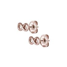 Rose Gold Steel Ear Studs - Infinity