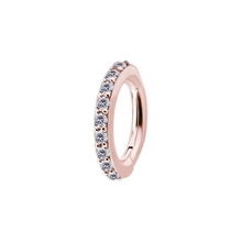 Rose Gold coated Nickel Free Cobalt Chrome Belly Clicker Ring - Premium Zirconia