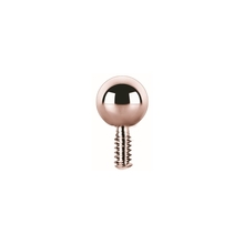 Rose Gold Titanium Attachment for (Type S) Internal Thread Labret - Ball