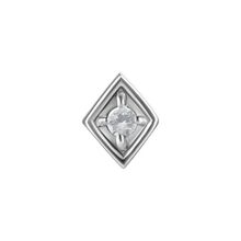 Surgical Steel Attachment for Internal Thread Labret - Premium Zirconia - Diamond