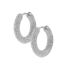 Titanium Chain Hoop Earrings