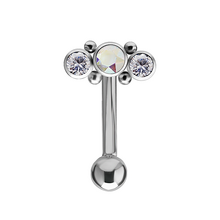 Titanium Internal Thread Rook Bar - Premium Zirconia Tri Cluster